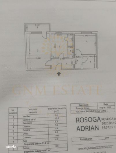 2 Camere 55,7 m.p 1981 10 min metrou