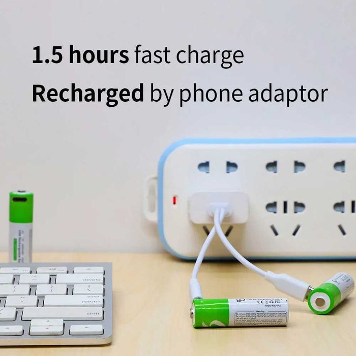 Комплект акумулаторни батерии STELS, 1.5V, 2600mAh, AA, Lithium-Ion