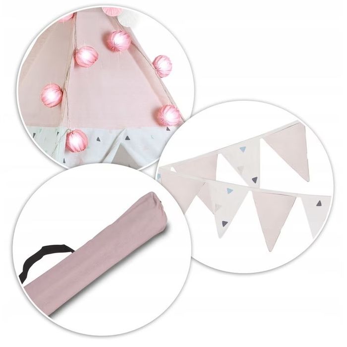 Палатка за игра в стил Монтесори, "Likesmart Fluffy Clouds" за деца