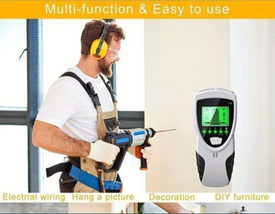 Детектор скрытых :проводки,и метала и дерева в стене.