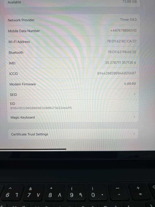 Ipad 12.9 inch 4th 2020 Magic keyboard arab ingiliz alifbosi