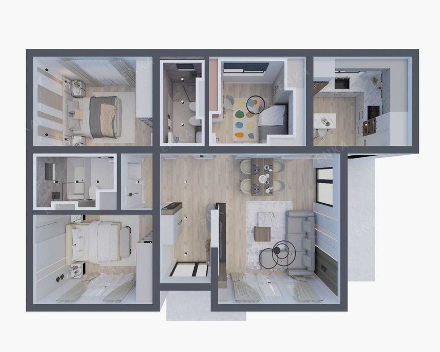 Casa 4 camere ENKA, ideala familie, 2 bai - Miroslava Iasi