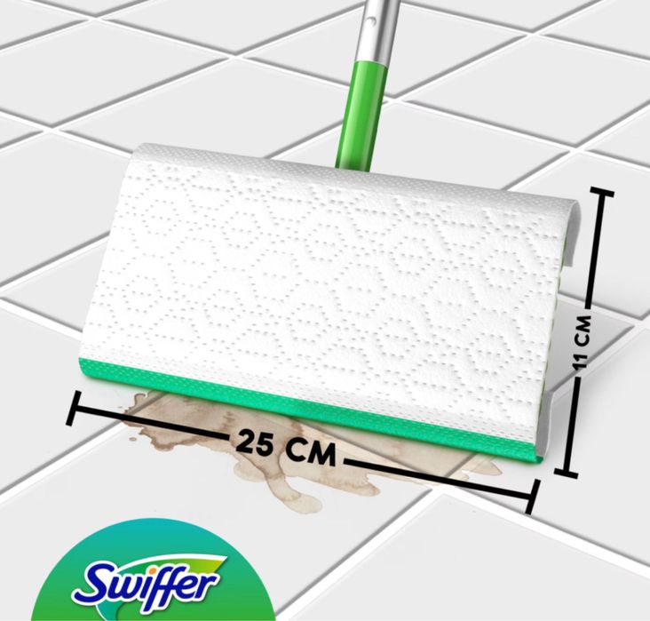 Mop Swiffer plat pentru a curata pardoseli   si rezerve