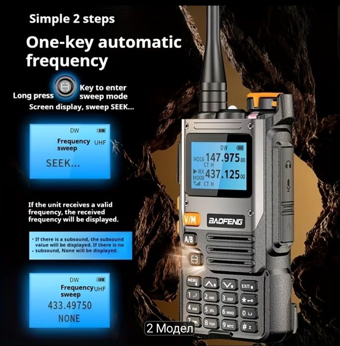 Радиостанция Baofeng K1 AR-K6 (Tri-Band / Airband) – Чисто нова