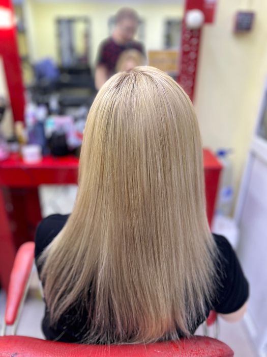 Горячая акция окрашивание в один тон + стрижка 6000т