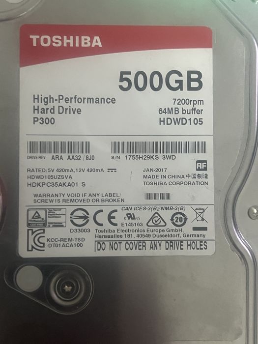 Жесткие диски HDD