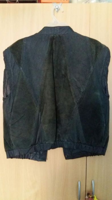 vesta piele combinat piele intoarsa