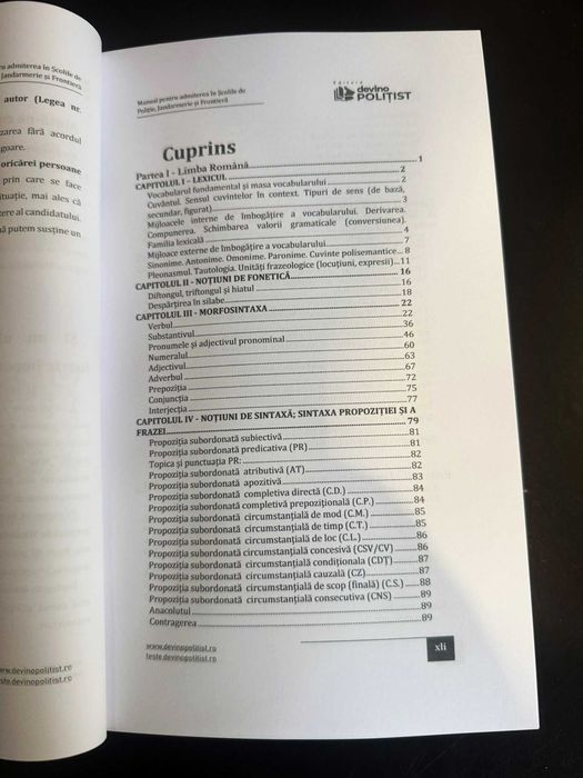 Manual Poliție, Jandarmerie 2026