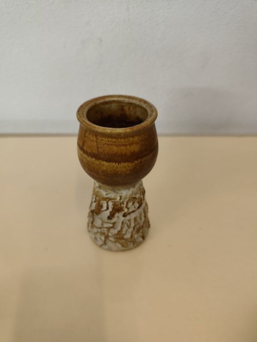 Шведска арт керамична ваза/свещник, EGO Stengods Ateljé –