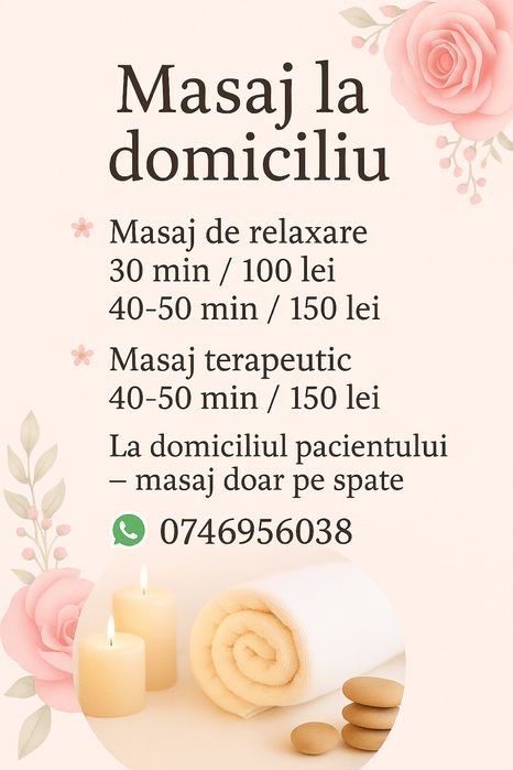 MASAJ la domiciliu