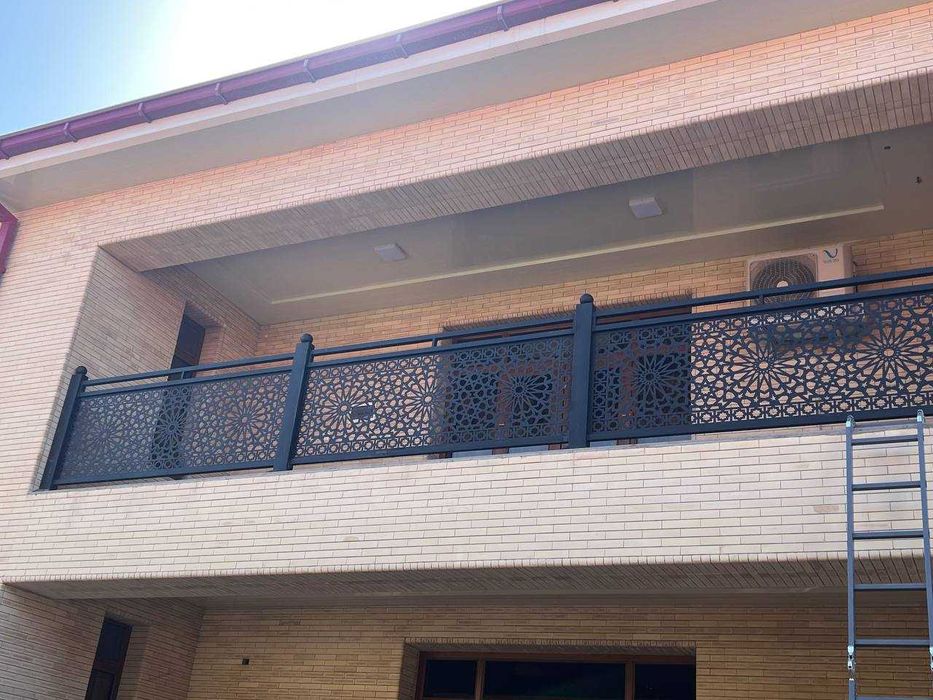 Изготовление перил и установка