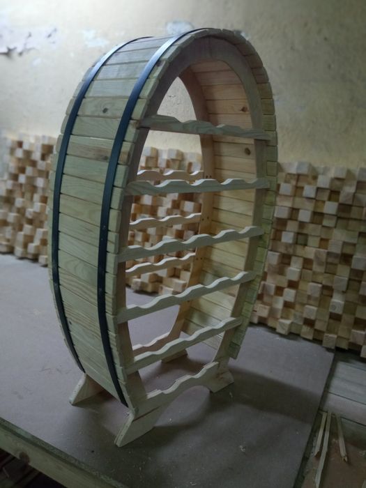 Наличен Стелаж за вино за 18 бутилки тип "буре"