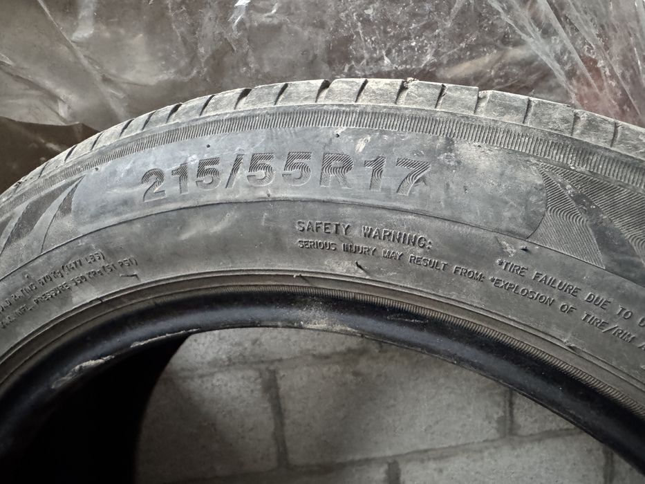 Продам шины летние р17/215/55