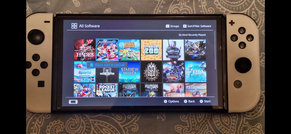 Nintendo Switch OLED 30 jocuri card SD 256GB pachet complet