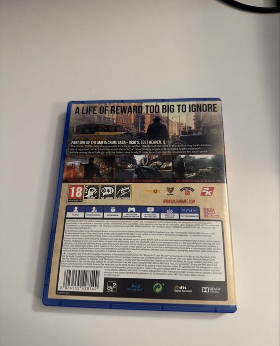 Mafia: Definitive edition ps4 перфектно състояние