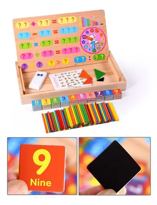 ХИТ! мулти комплект 2в1 с магнитна двустранна дъска и числа