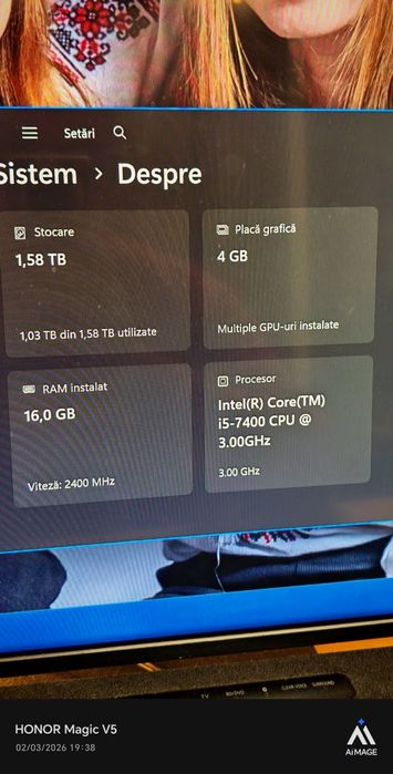 Unitate PC Desktop Lenovo Legion y720 Cube / i5 / 16 GB RAM /Gtx 1050