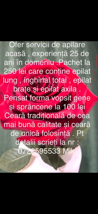 Servicii de infrumusetare