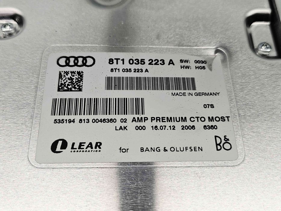 Amplificator audio Audi A4 (8K2, B8.5) Facelift [Fabr 2008-2015] 8T10