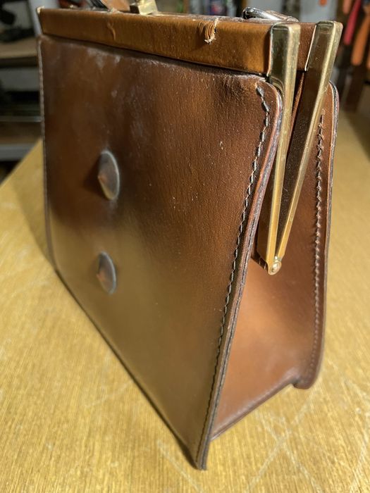 Ретро кожена дамска чанта