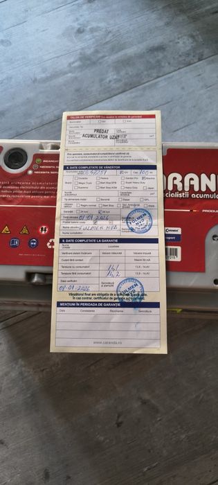 Baterie CARANDA MAXIMA 100Ah 12V cu garanție folosita foarte puțin