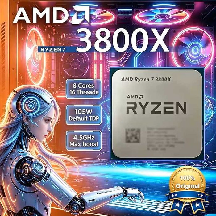 Процесор AMD Ryzen 7 3800x, сокет AM4, TDP 105W