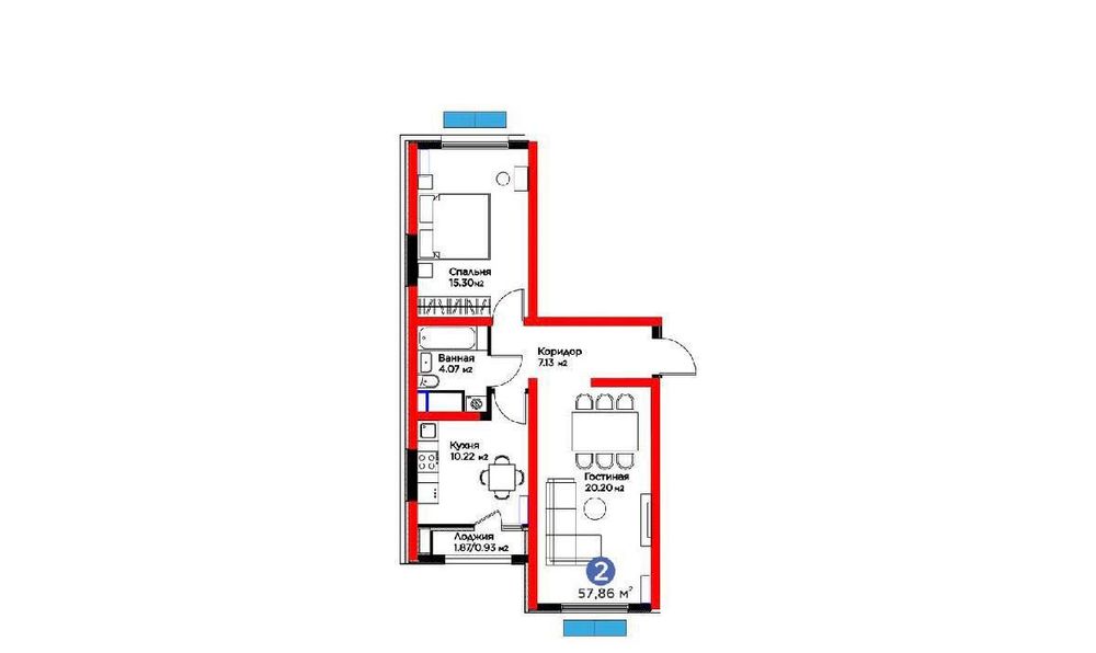 ЖК Botanika Saroyi 2-комн 58м2‼️ Ботанический сад, Ялангач Whitebox
