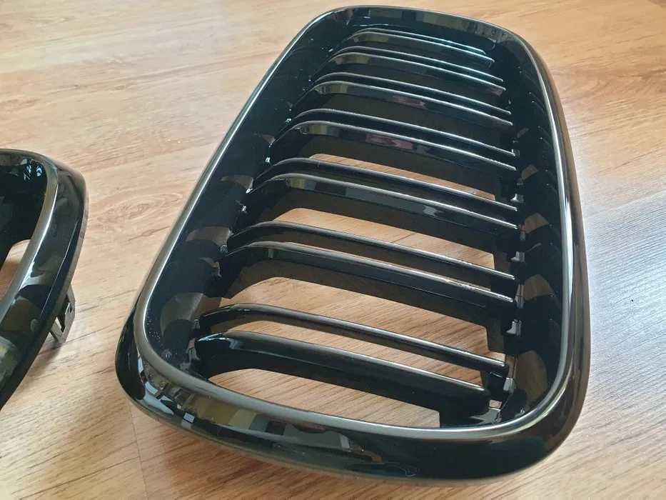 Grile nari duble Bmw X5 f15,X6 f16 negru lucios