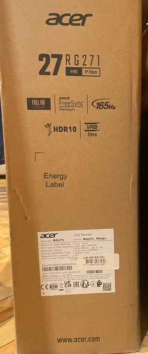 Gaming Монитор ACER 144 Hz LED