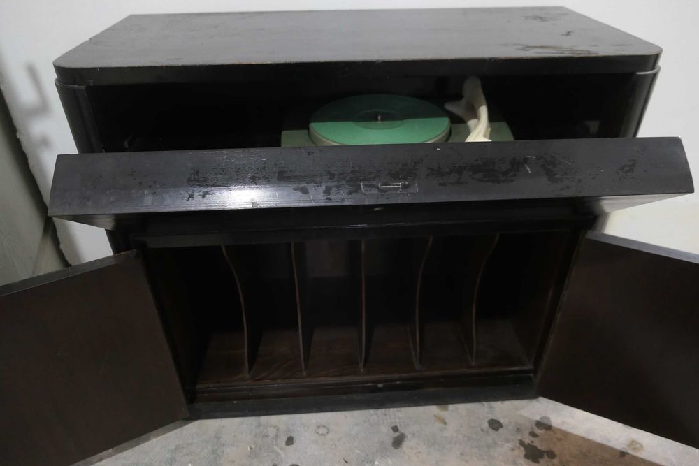 Comoda Lemn Pick-up 33 45 si 78 TESLA Supraphon Vintage Discuri Picup