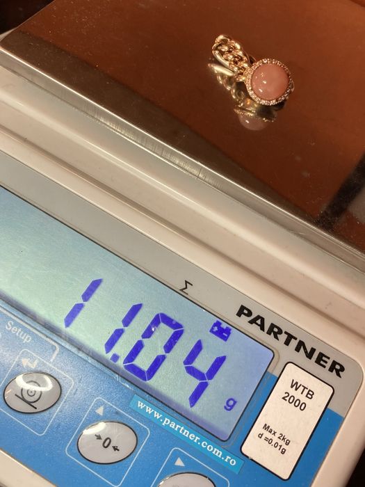 Inel aur 18kt.cu onyx roz si amethyste