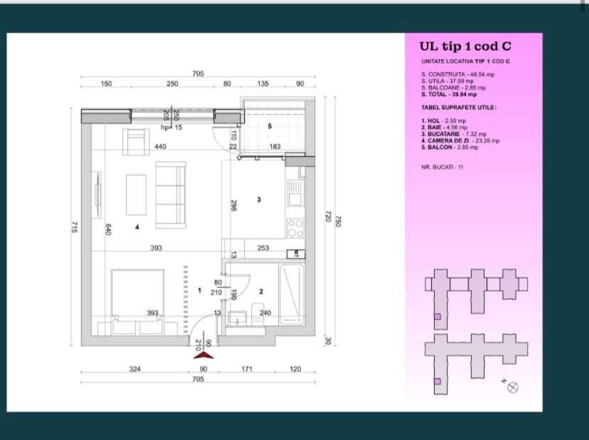 Garsoniera-Studio-2 Camere  I In Constructie   I OBOR VERANDA MEGAMALL