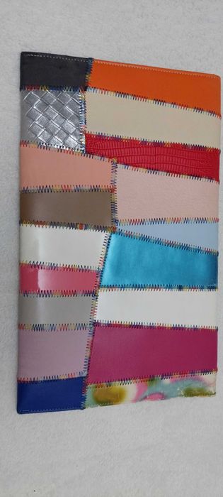 Geanta plic, neagra /multicolora