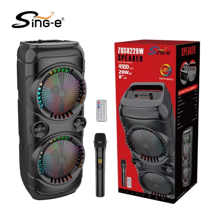 Boxa portabila cu bluetooth si microfon wireless 66cm noi sigilate !!!