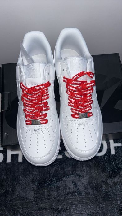 Nike Air Force 1  Supreme – Alb