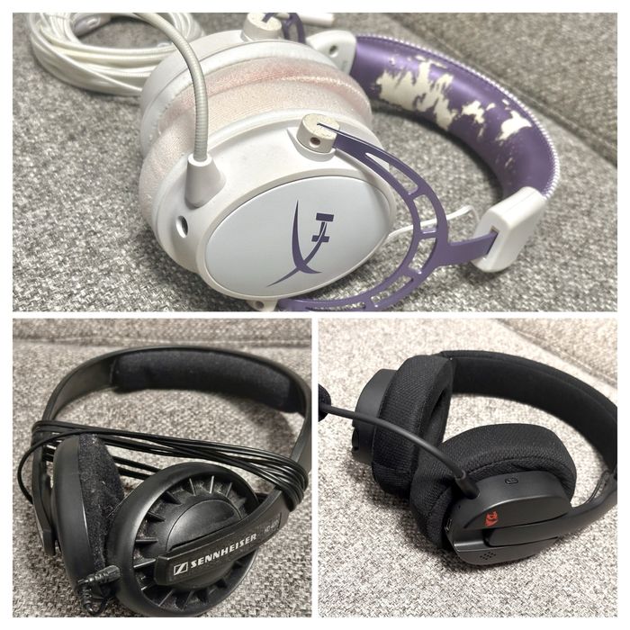 Set 3 casti: HyperX Alpha + Redragon Luce wireless  + Sennheiser HD407