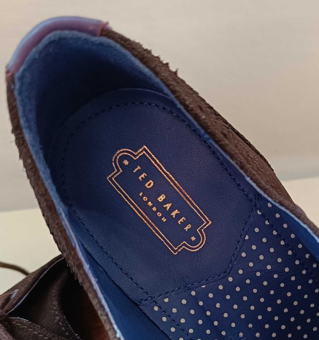 Pantofi derby 41.5 42 brogue Ted Baker NOI piele naturala moale
