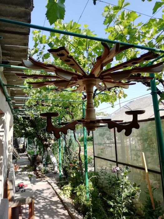 Дървен полюлей ръчно изработени