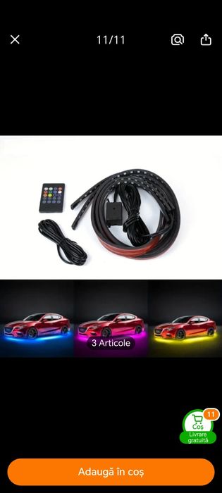 Luminile șasiului GM cu culori RGB, controlul muzicii și controlul wir