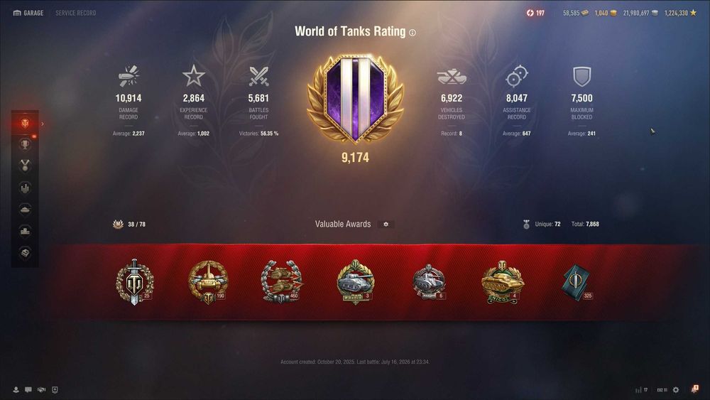 joc PC WoT World of Tanks Unicum 3100 wnx