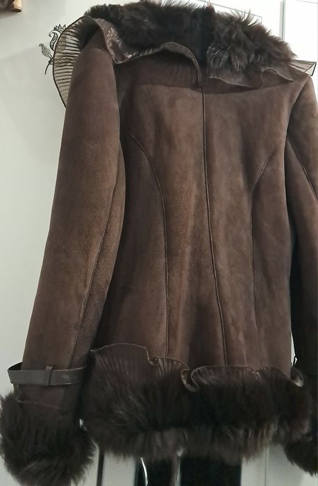 Cojoc piele întoarsă +blană