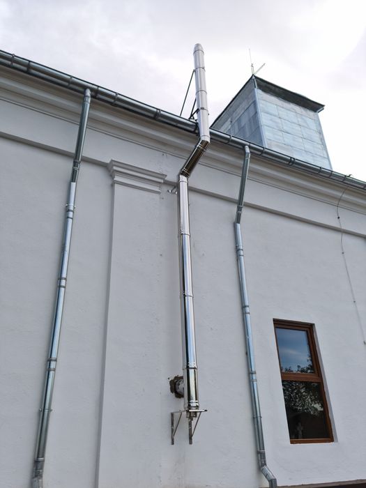 Cos de fum inox  cu vata bazaltica