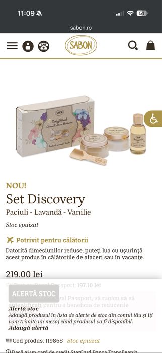 Set cadou Sabon paciuli-vanilie-lavanda sigilat