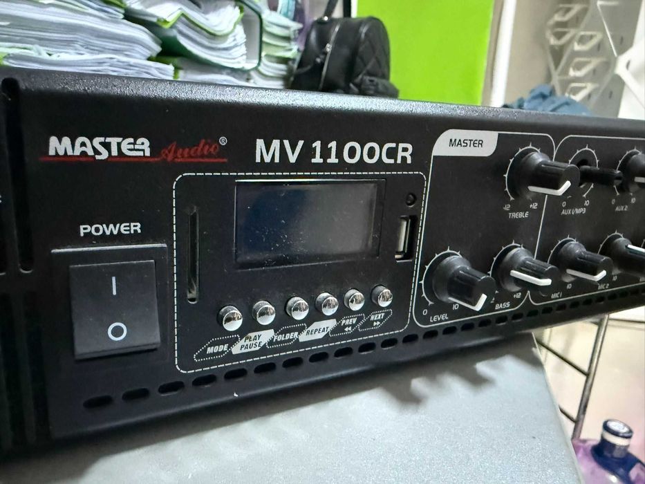 Amplificator 100V 6 zone cu mp3 si Bluetooth Master Audio MV1100CA BT