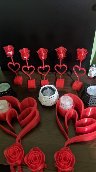 Романтичен  свещник сърце LED – червен, перфектен подарък!