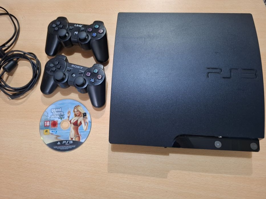 Consola PS3 Slim, plus cabluri+ joc GTa5