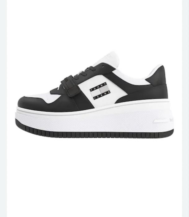 Pantofi sport din piele cu velcro Tommy Hilfiger TJW Retro Basket