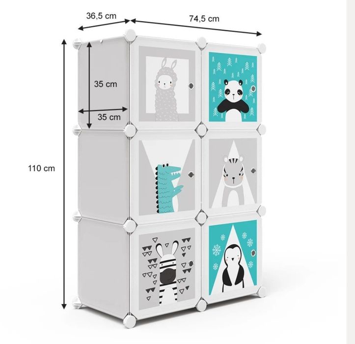 Модулен шкаф с 6 отделения 2491