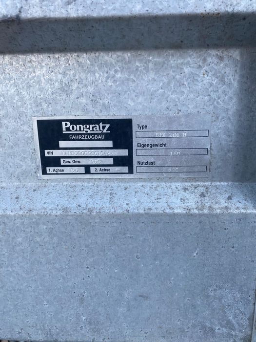 Remorcă Pongtatz de 750 kg