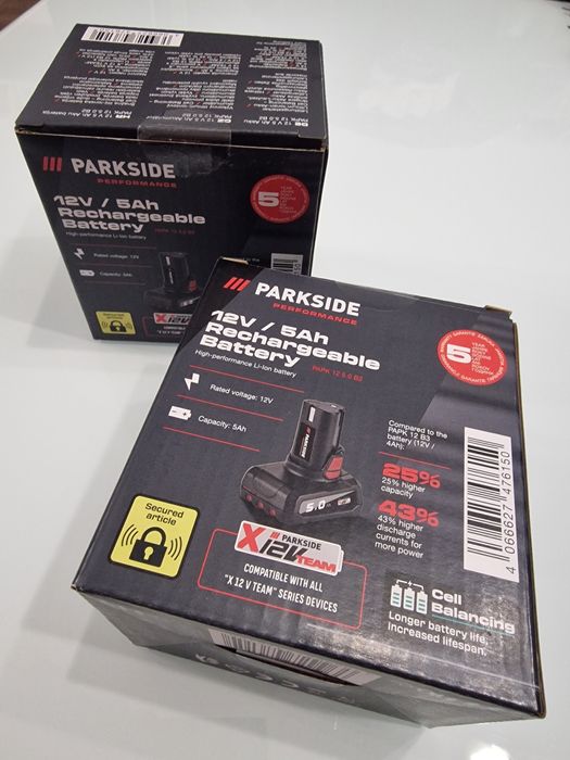Parkside батерии 12V 5AH - нови